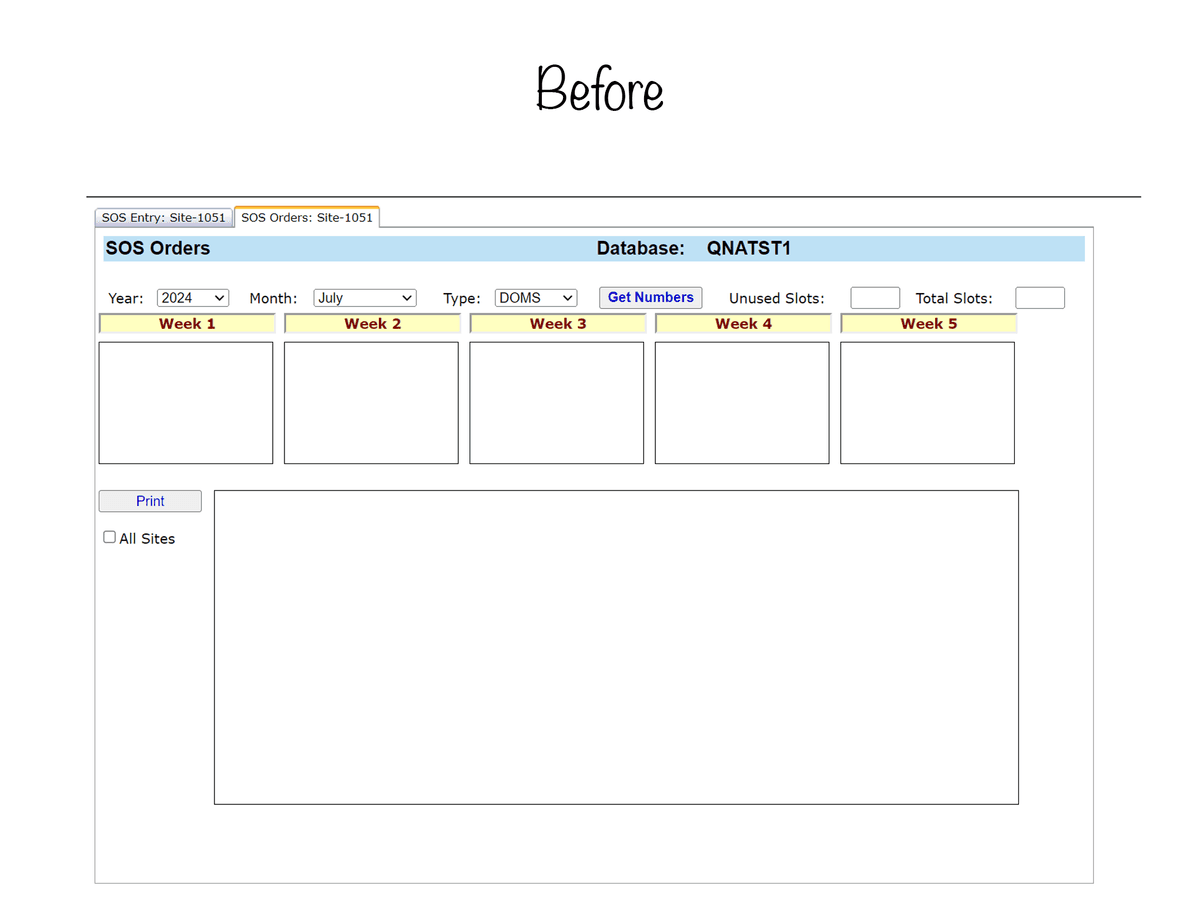SOS — Schedule of Supply — Before