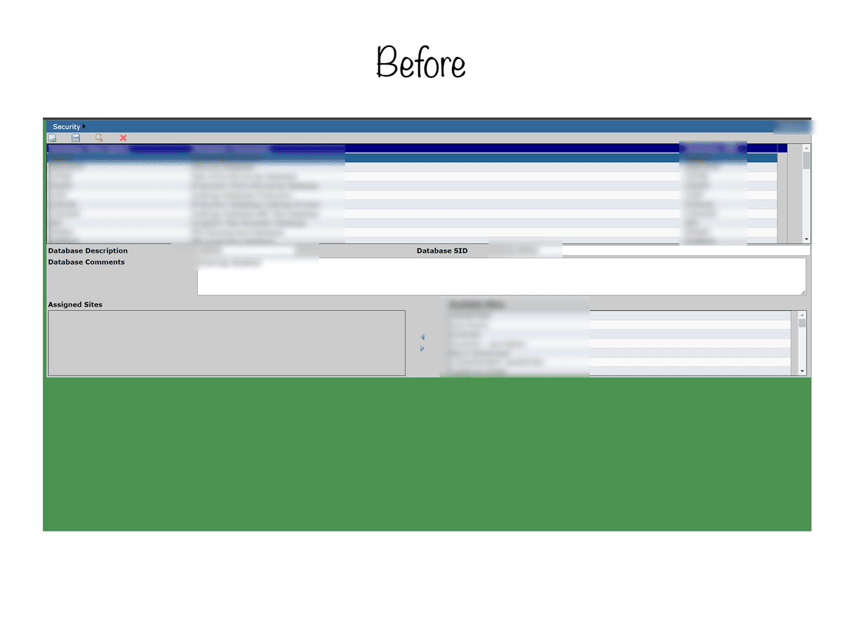 Security App — Before