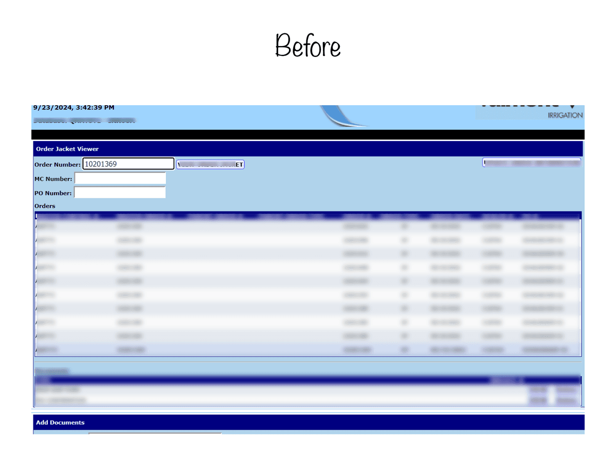 OJV — Order Jacket Viewer — Before