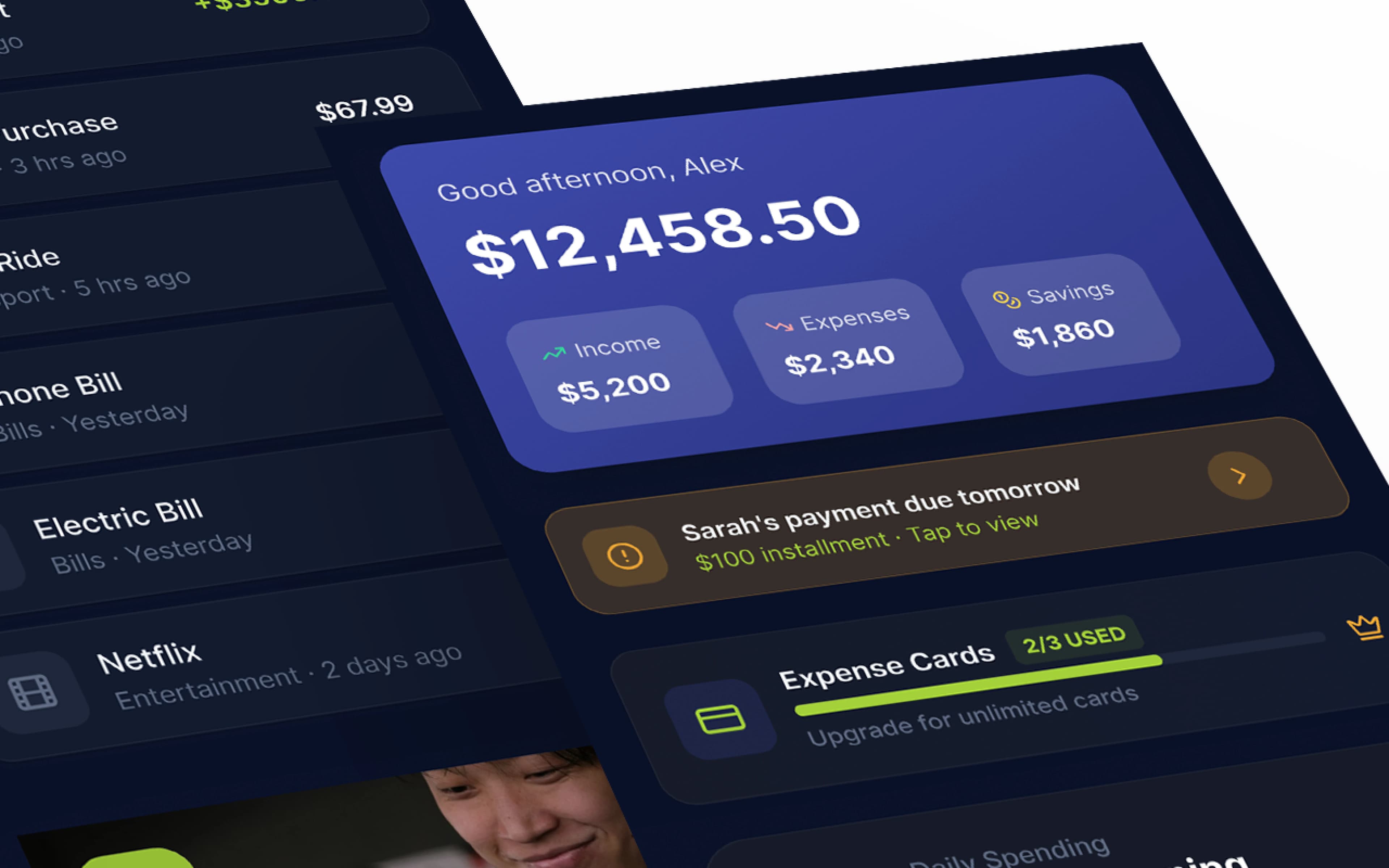 FinFlow All Screens