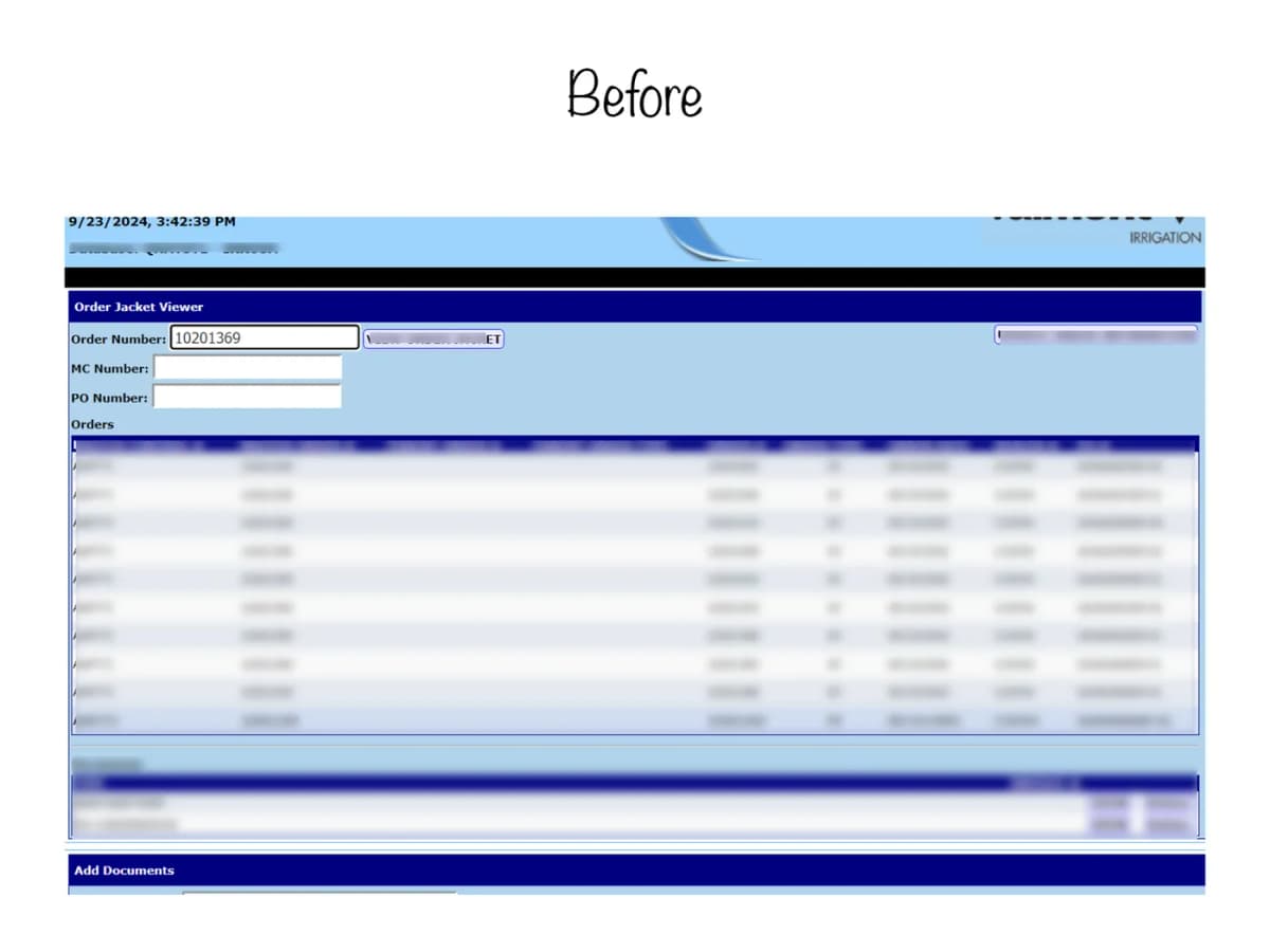 OJV — Order Jacket Viewer — Before